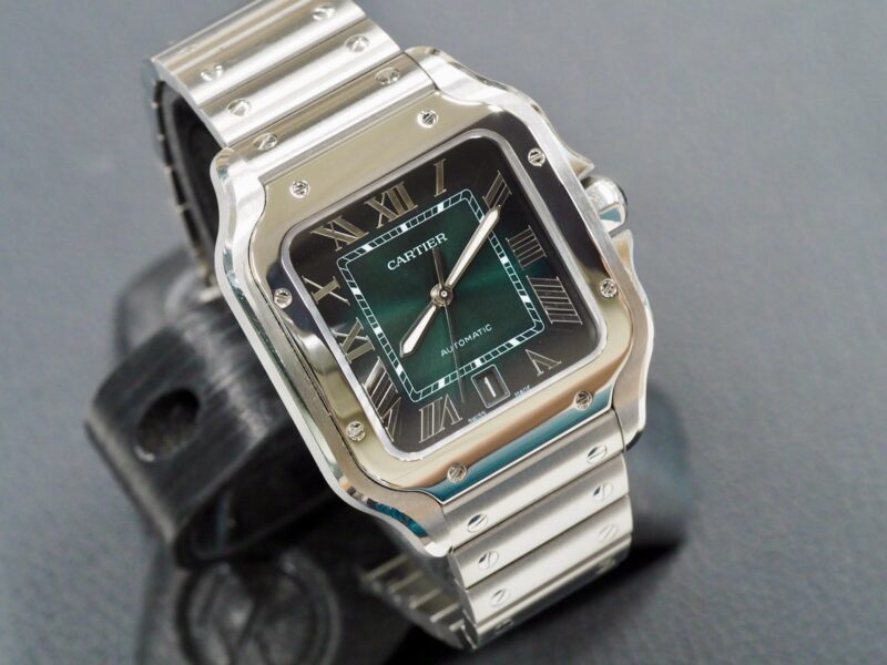 Cartier Santos Large Green WSSA0062 - Image 2