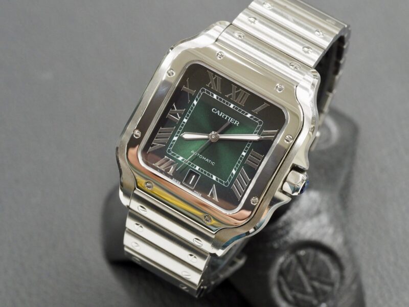 Cartier Santos Large Green WSSA0062 - Image 3