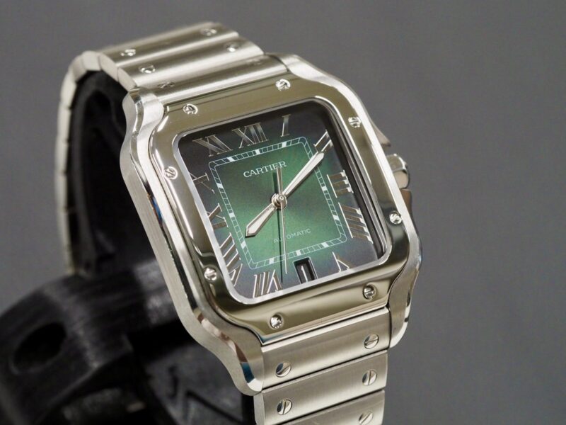 Cartier Santos Large Green WSSA0062 - Image 4