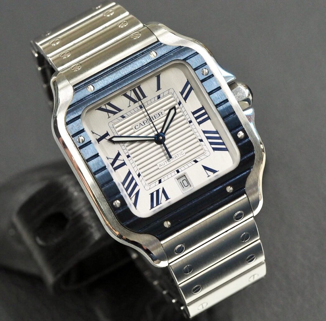 Cartier Santos Large White&Blue WSSA0047, 12/2022